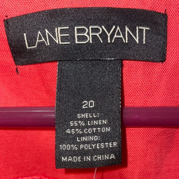 NEW Lane Bryant Coral 3/4 Sleeve Linen & Cotton Jacket - Picture 5 of 8